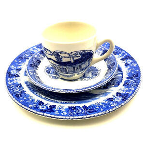 Vintage FDR Little Whitehouse Staffordshire 3 Pc Setting Royal Falcon Ironstone